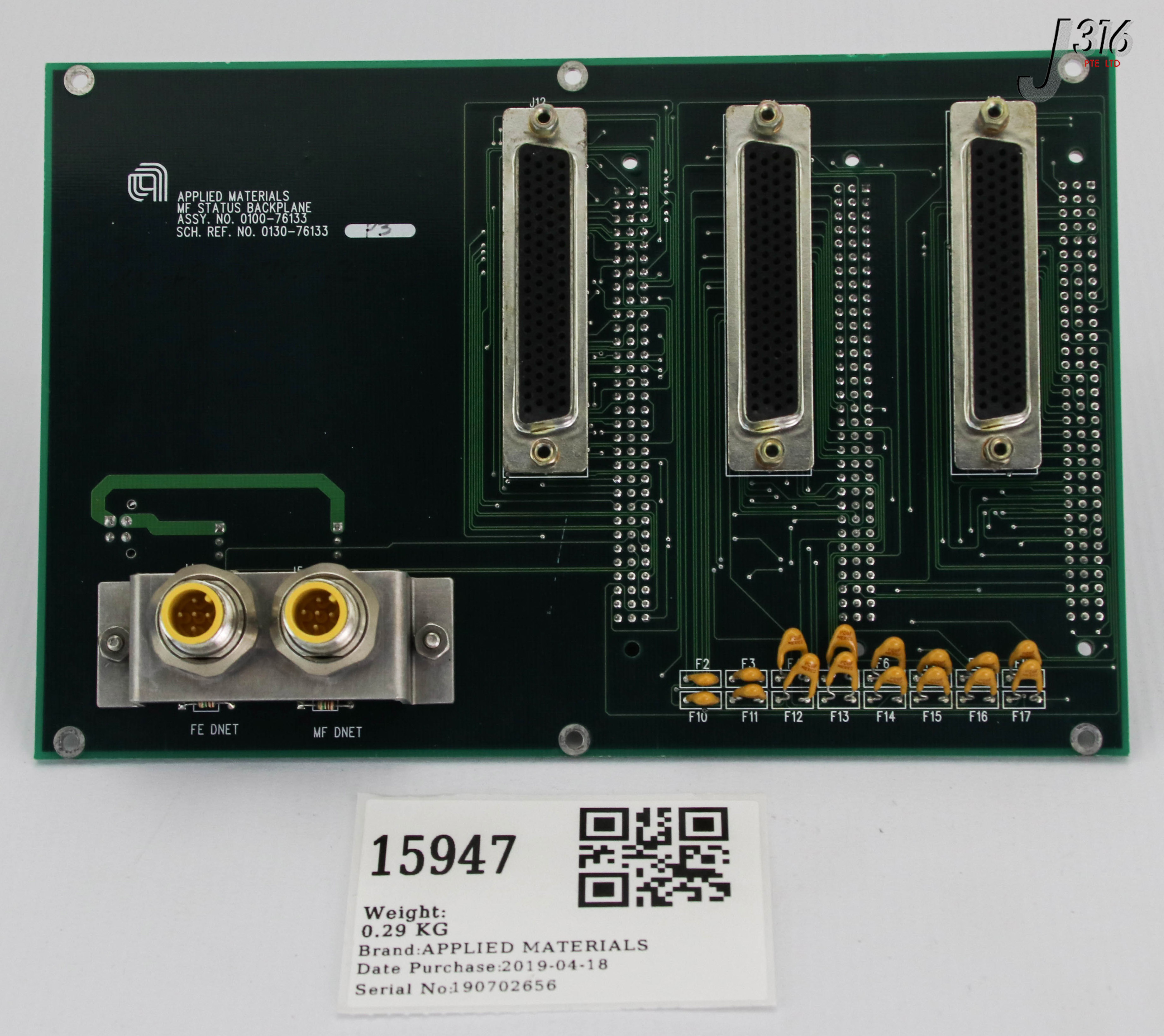 「juns」 15947 APPLIED MATERIALS PCB ASSY MAINFRAME STATUS BACKPLANE 0100